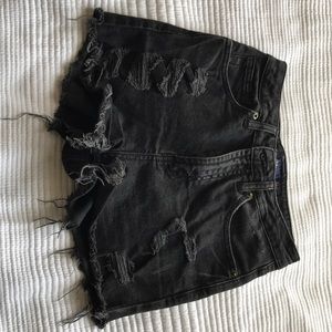 High wasted jean shorts